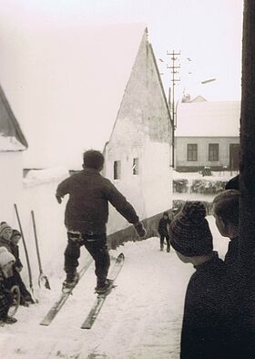 Schlittenfohrn im Gassl 1969